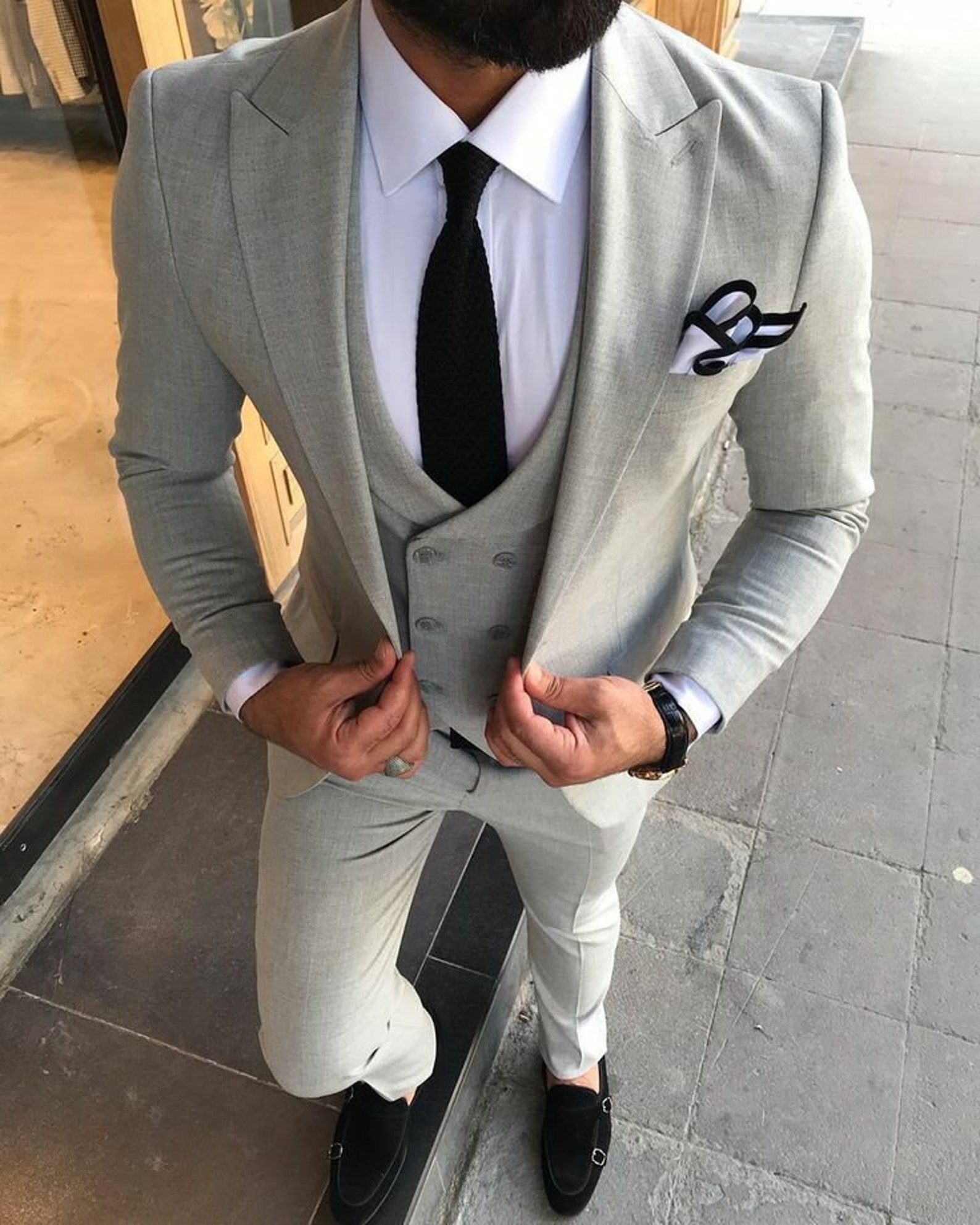Cloudstyle Anzug Herren Slim Fit 2 Teilig Krawatte  Produktbild-Vorschau 12