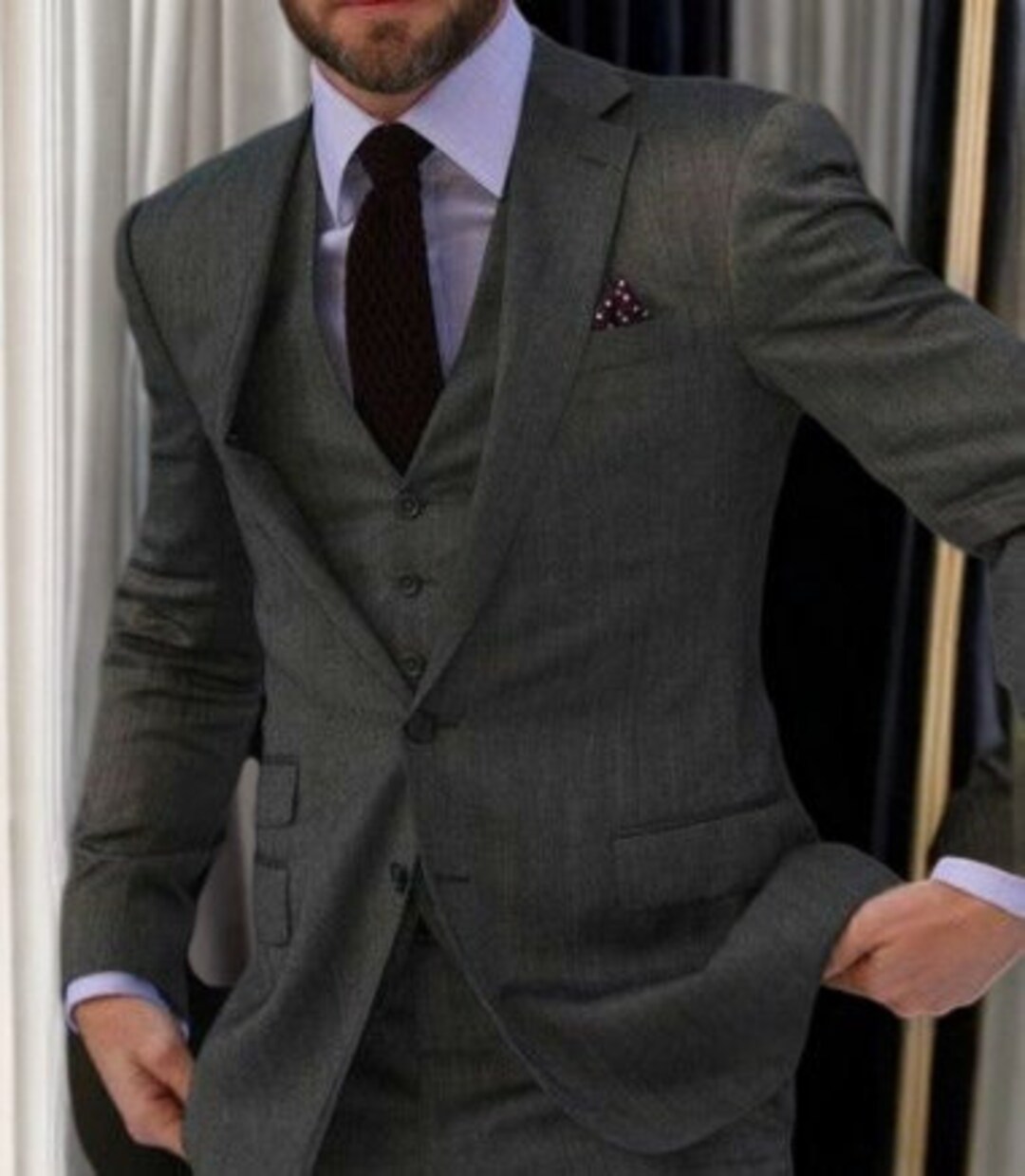 MEN WOOL SUIT Men Suit Men Tweed Suit Men 3piece Suit Men Winter Suit
