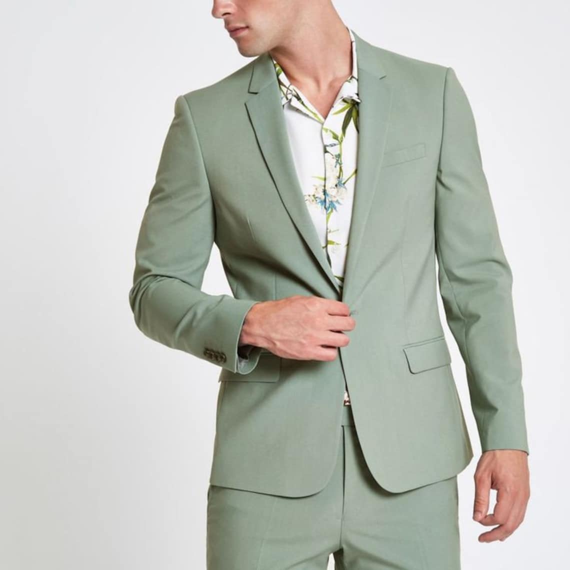 MEN GREEN SUIT Sage Green Suit Elegant Green Suit Men Etsy