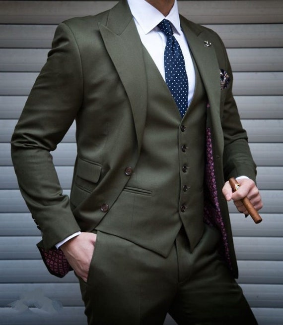 GentWith Pierre Green Slim Fit Pinstripe Combination Suit | Mens Blazer And  Shirt Combination | suturasonline.com.br