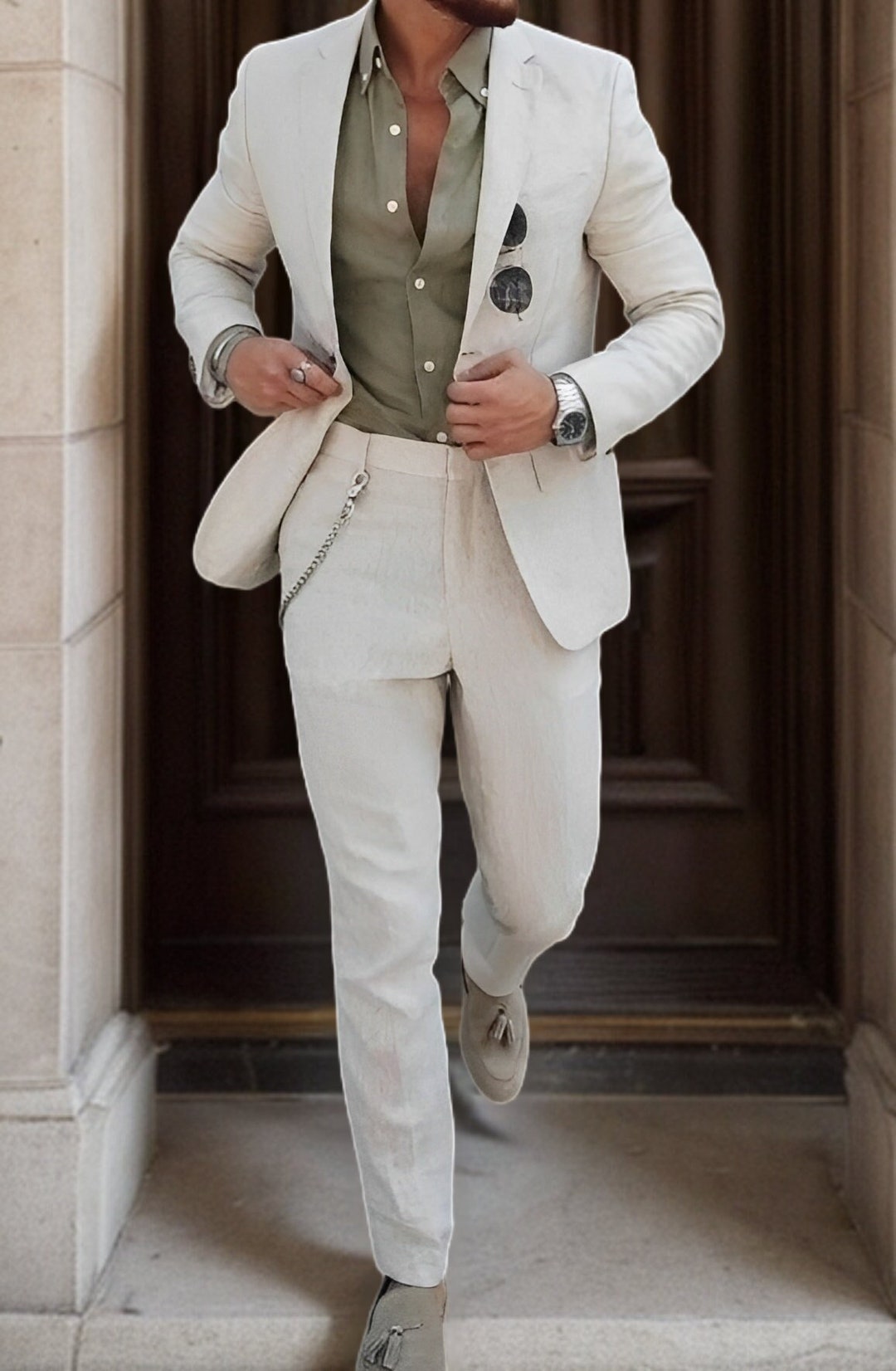 MEN LINEN SUIT Linen Wedding Suit Linen Wedding Wear - Etsy