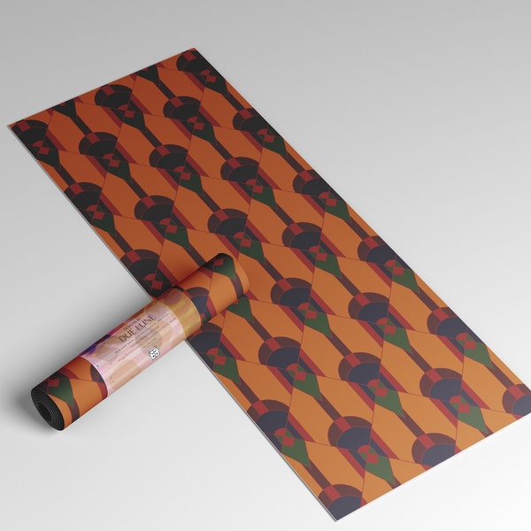 Deco Tribe - Yoga Exercise Stretching Meditation Mat, Unique Artist Print, Non-slip Microfiber Suede and Eco-friendly Rubber