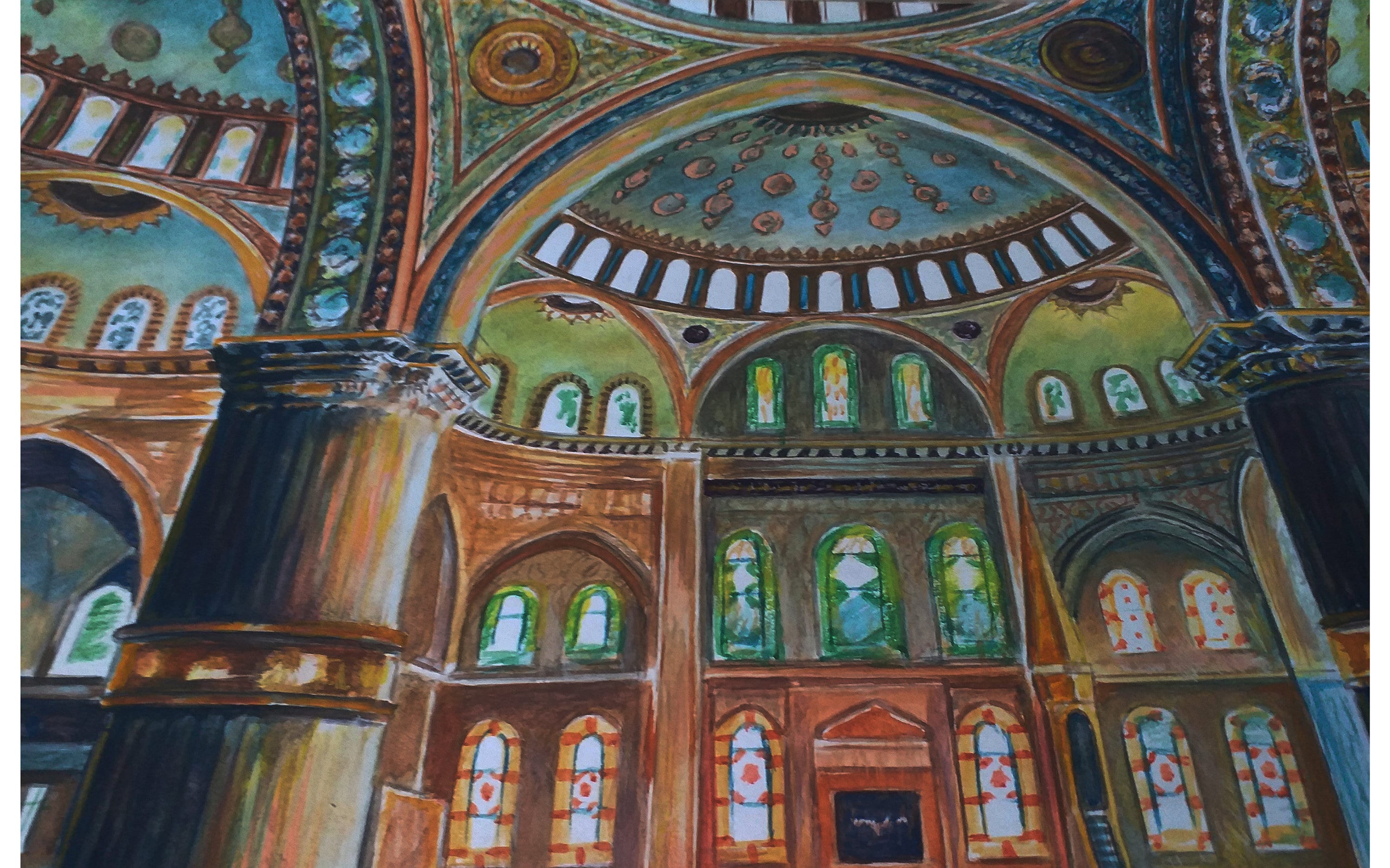 Istanbul Sultan Ahmed Mosque Ottoman Empire Mosque Wall Art Etsy