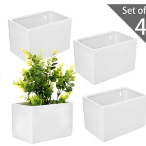 Conjunto de 4 cajas de jardineras colgantes de pared de | Etsy