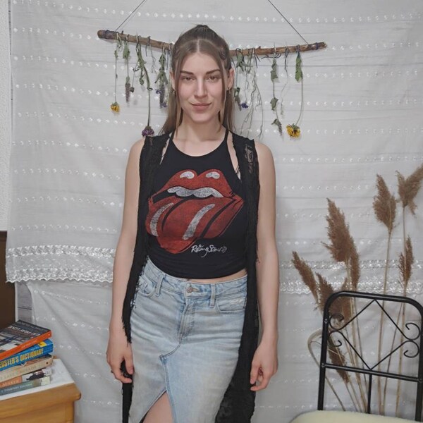 Upcycled Vintage 1997 Power Rangers Maxi Skirt S/M