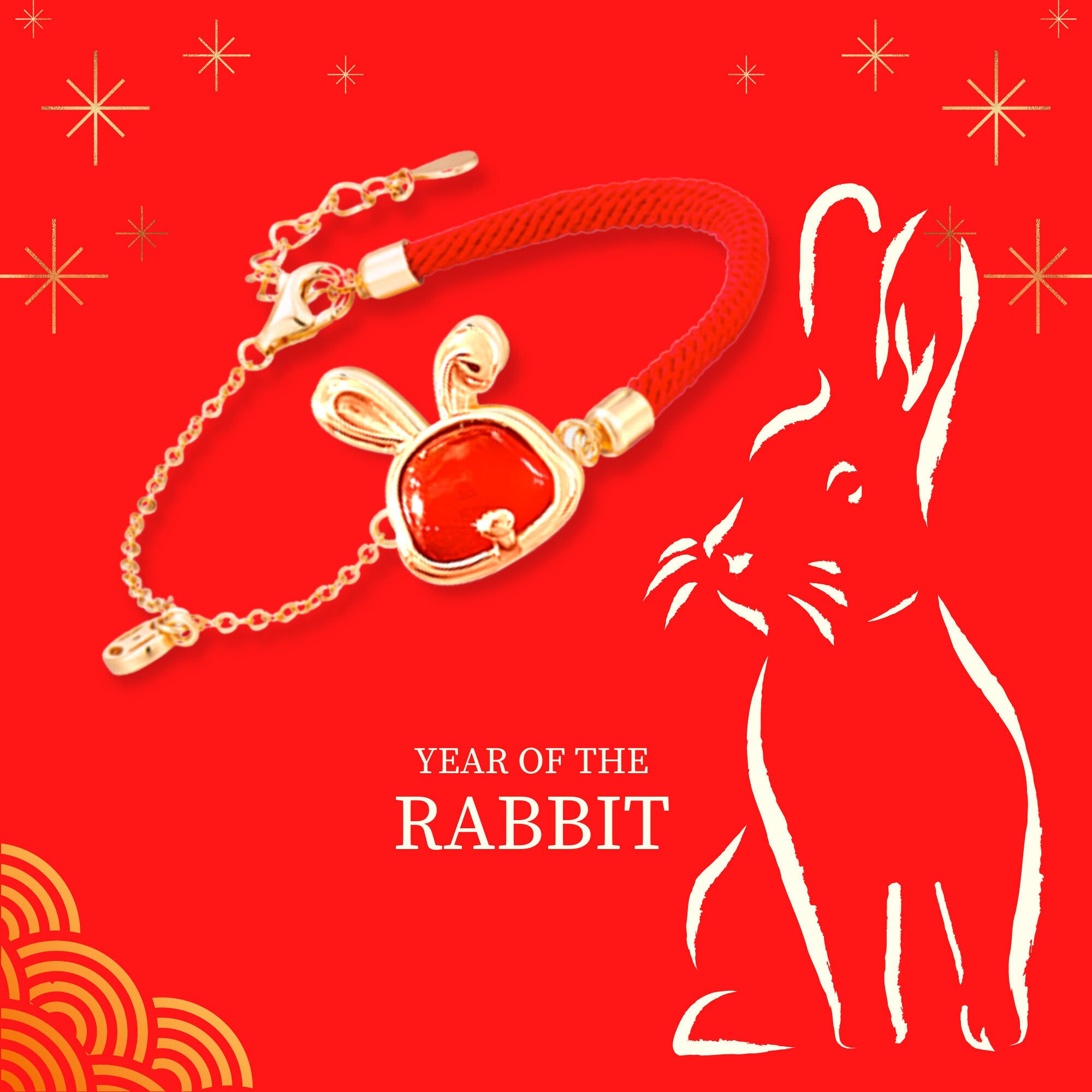 NEW COLLECTION LOUIS VUITTON BUNNY CHARM BRACELET/LUNAR NEW YEAR
