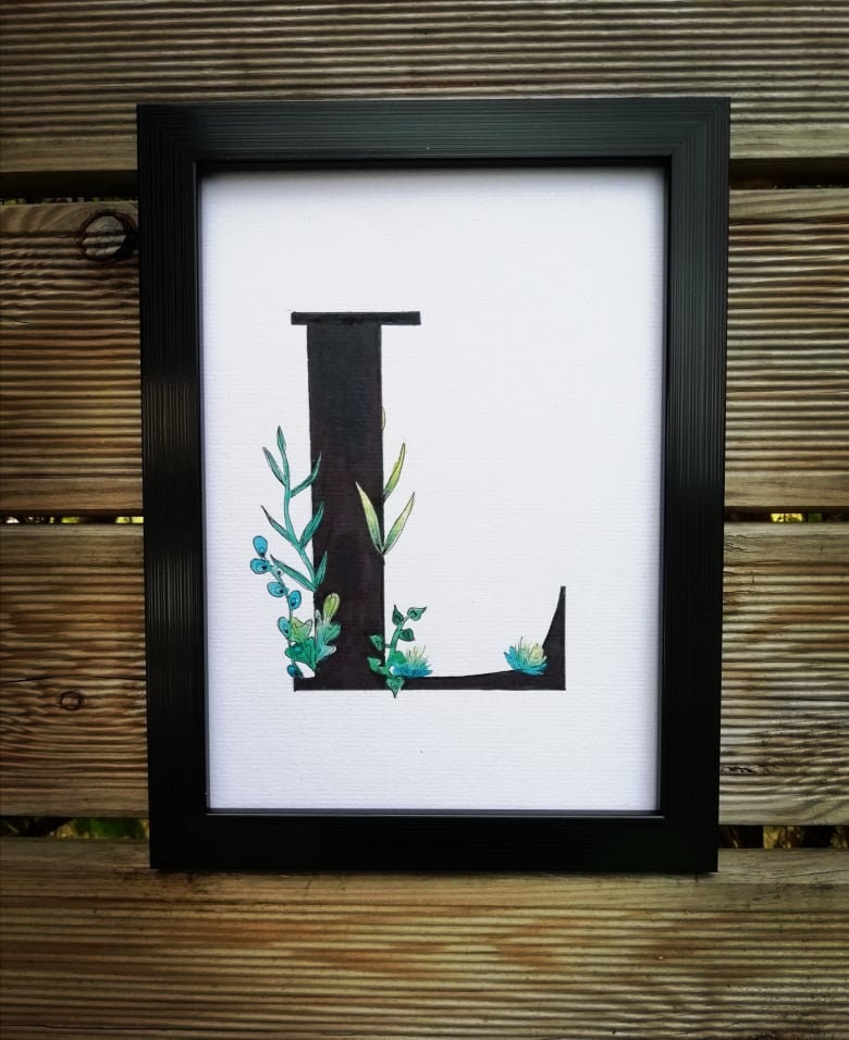 Lettre Fleurie, Fleurs, Initiales, Prénom, Cadre Personnalisé, Chambre, Flower, Firstname