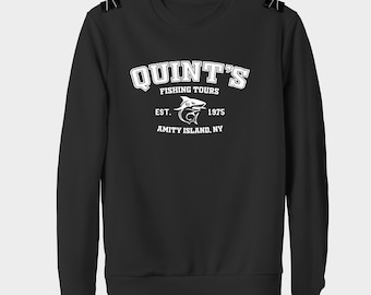 QUINT'S, Jaws Crewneck Sweatshirt or T-Shirt | Fandom, Classic Movie, Jaws Sweatshirt, Movie Lover T-Shirt