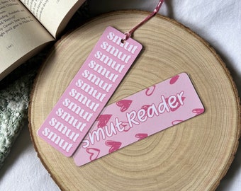 Smut Reader Pink Bookmark | Romance Book Trope, Spicy Book Lover Bookmark | Book Lover Gift