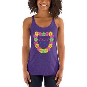 Island Girl Lei Women&#39;s Racerback Tank