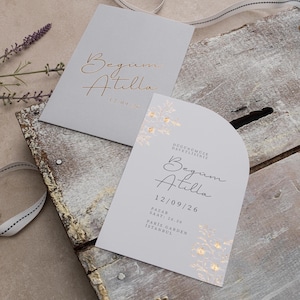 Carte d'invitation de mariage semi-ovale, Faire-parts de haute qualité, Fabricant de cartes d'invitation, Conception personnalisée, Cartes de mariage semi-courbes