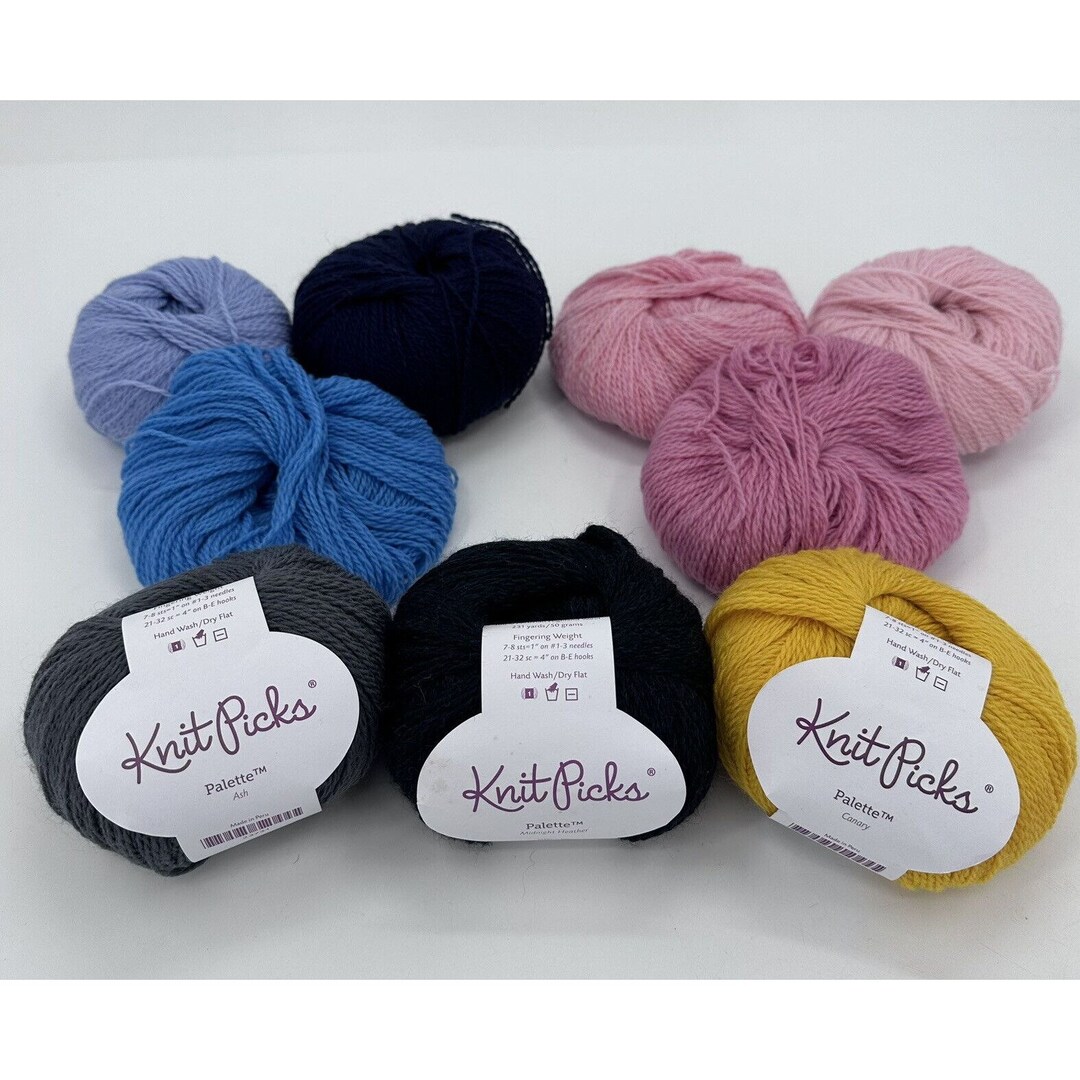 Knit Picks Palette 100 Peruvian Highland Wool Yarn Fingering Weight