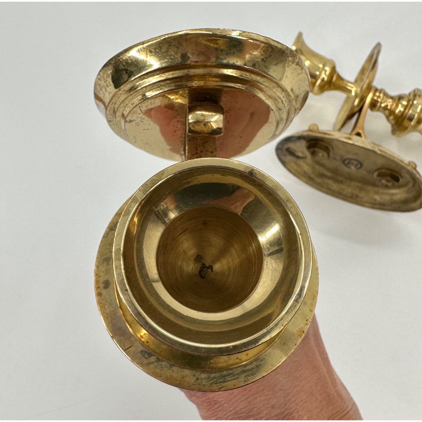 2 Solid Brass Wall Candle Holders Sconces 10 Pair Scroll Etsy