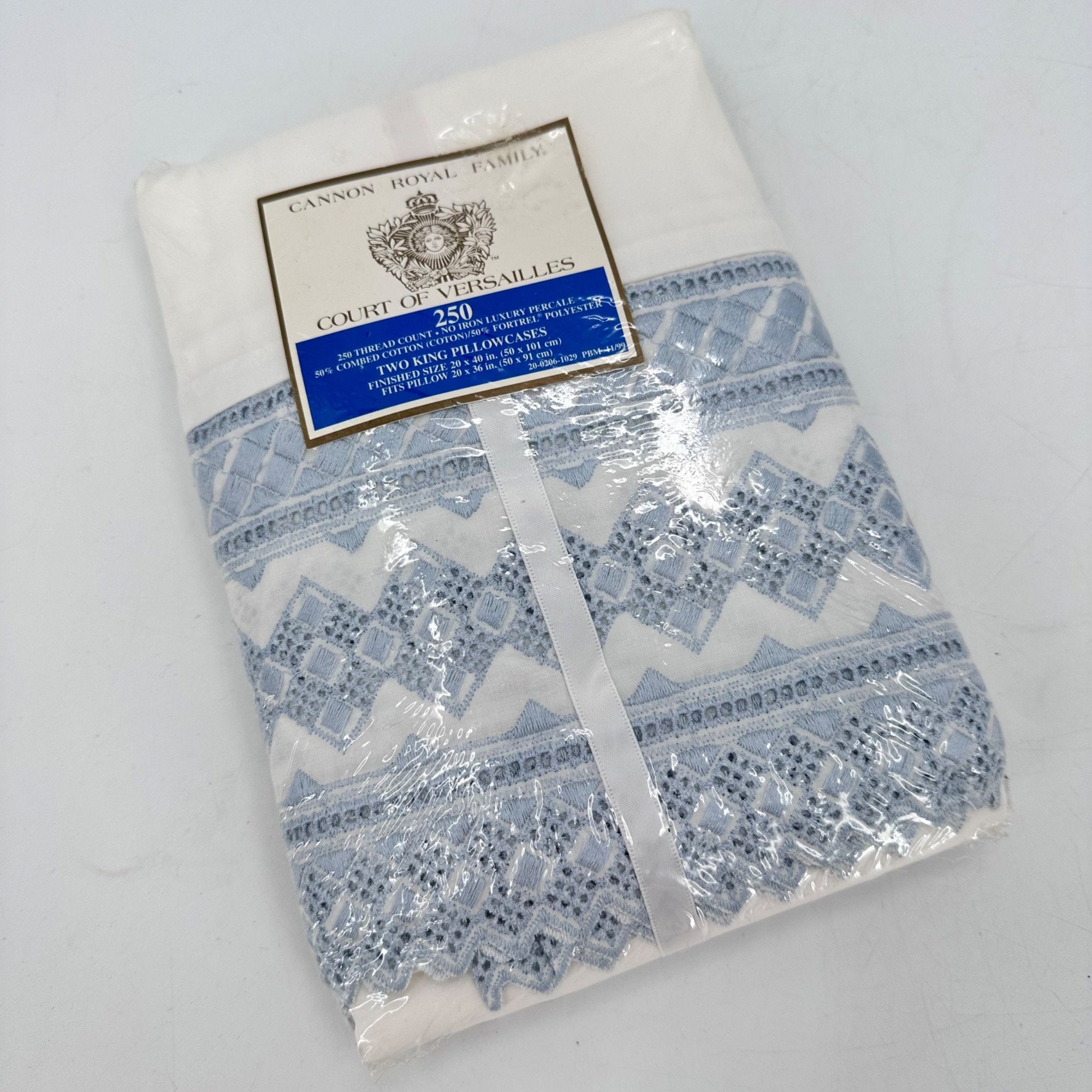 80s Cannon Royal Family Navy Blue Bath Towels Set of 2 Cannon