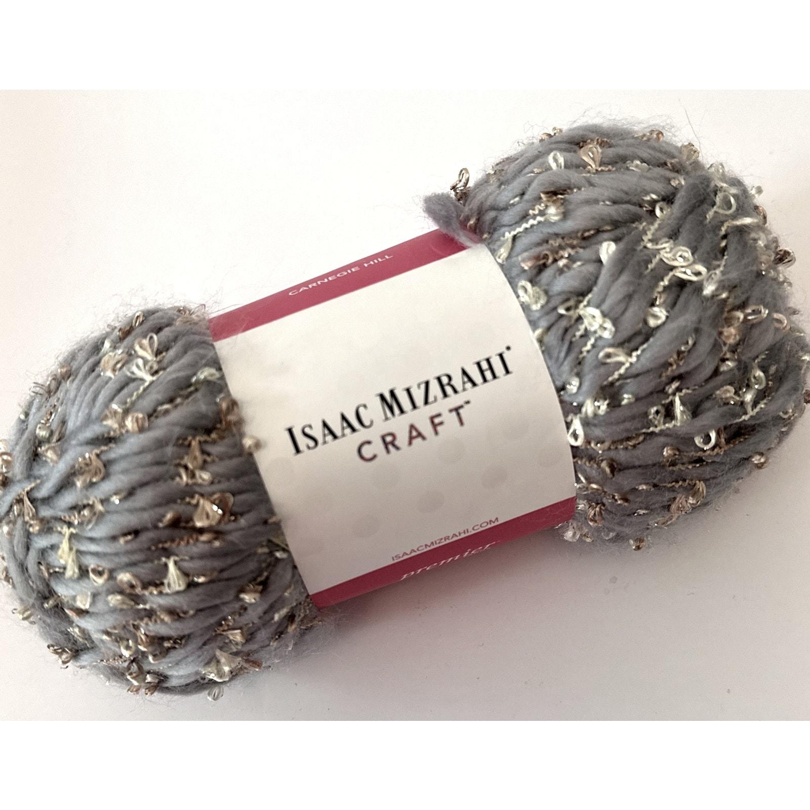Isaac Mizrahi Carnegie Hill Craft Yarn AUDUBON Gray Gold Metallic