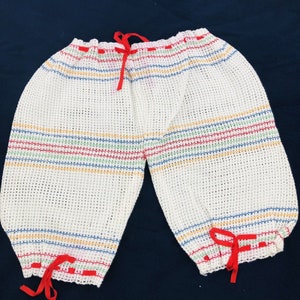Toddler Baby Girls Bloomer Pants Handmade Embroidered Cottagecore Prairie Mesh