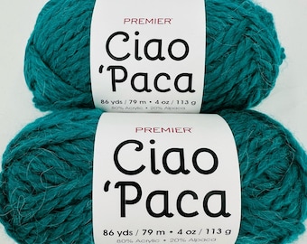 Premier Ciao 'Paca Alpaca Blend Garn Super Bulky Turkosblå (2) Stickning