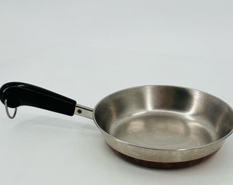 Vintage Revere Ware 7 Zoll Skillet Bratpfanne Kupferboden Rome NY ohne Deckel