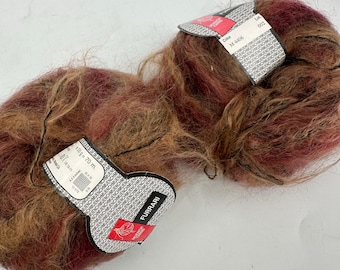2 MÜNCHEN Garn FURRARI Mohair Acryl-Mischung Rotgold #M4406 Made in France