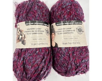 2 Loops & Threads Yarn Charisma Sperrgut BLACK RASPERRY Pink Grau Twisted