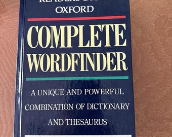 1996 Readers Digest Oxford - Komplettes Wordfinder-Wörterbuch Thesaurus Kreuzworträtsel