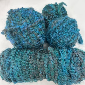 Lion Brand Homespun Bulky Yarn LAGOON Blue Green Ocean Colors Lot