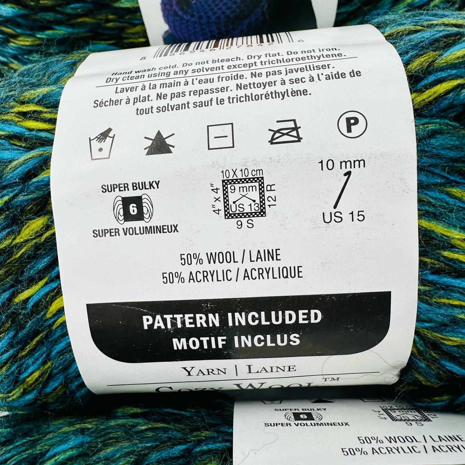 Loops and Thread Yarn Cozy Wool 50/50 Wool Acrylic EARTH TONES Blue ...