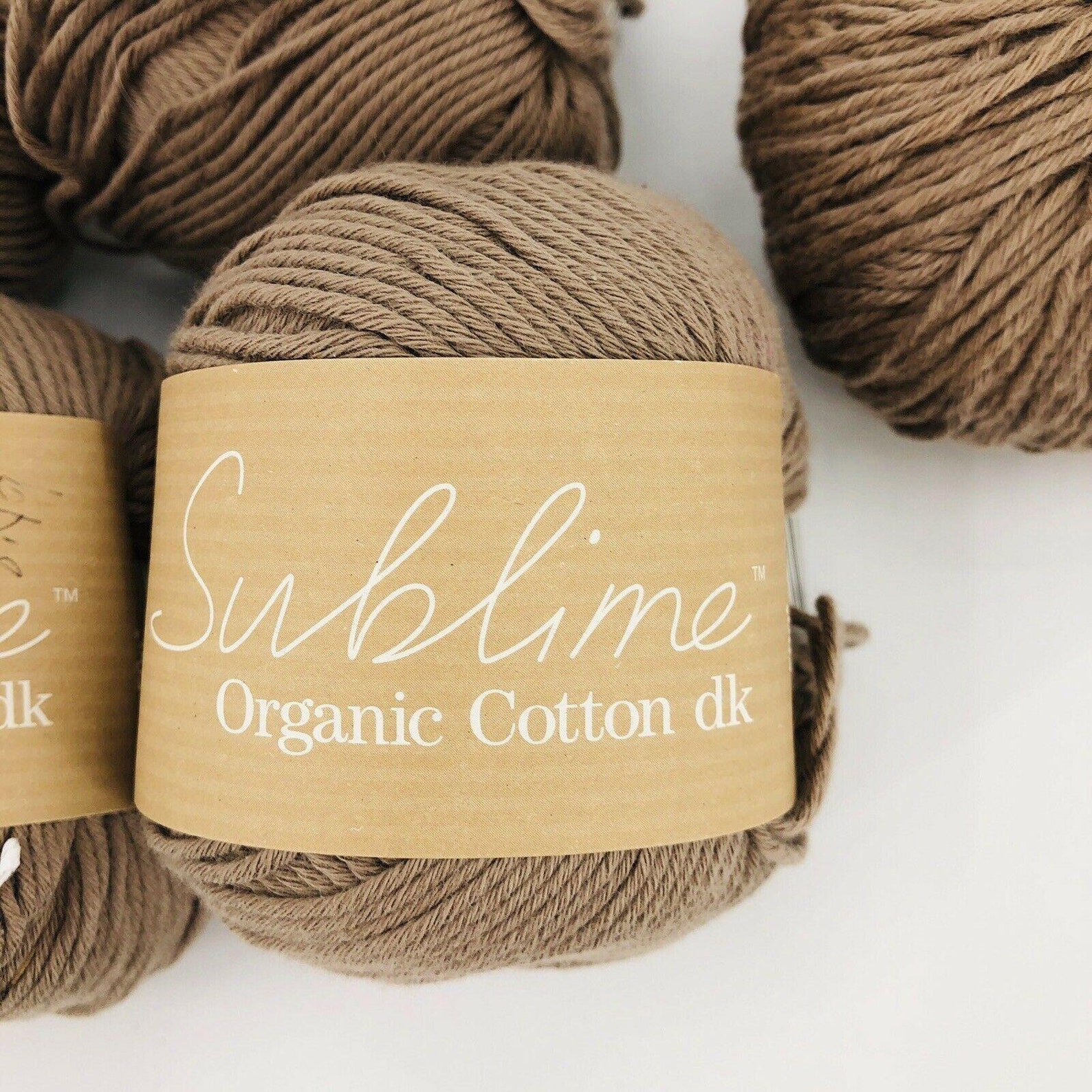 5 Sublime Organic Cotton DK Yarn Color 97 Mocha Tan Brown Etsy