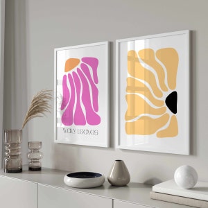 Matisse Poster Set, Abstract Flower Poster, Matisse Print, Preppy Room Decor, Digital Download
