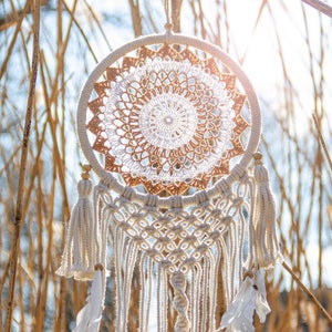 Acchiappasogni 22 cm Ø marrone/bianco