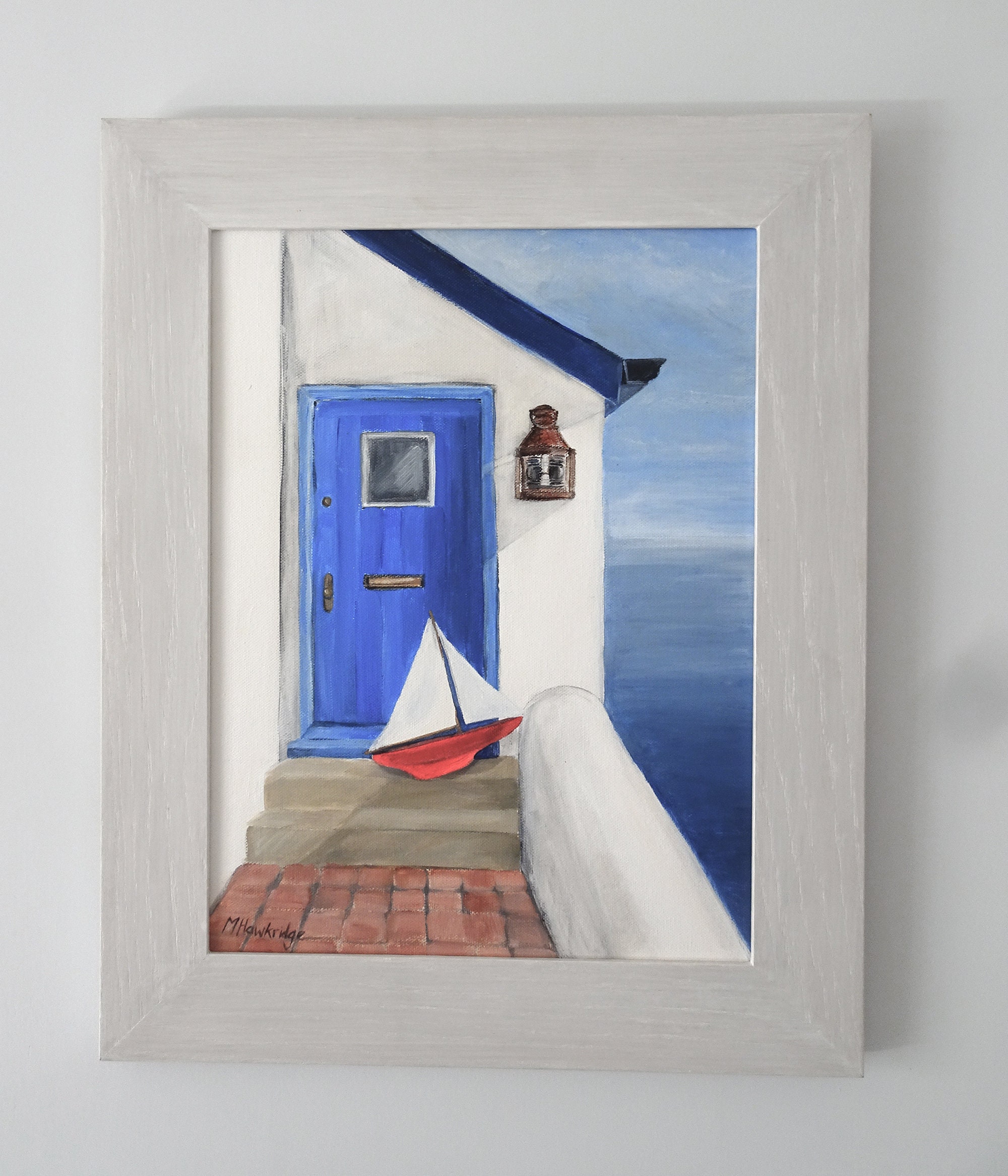 Seaside painting called Stranded Etsy