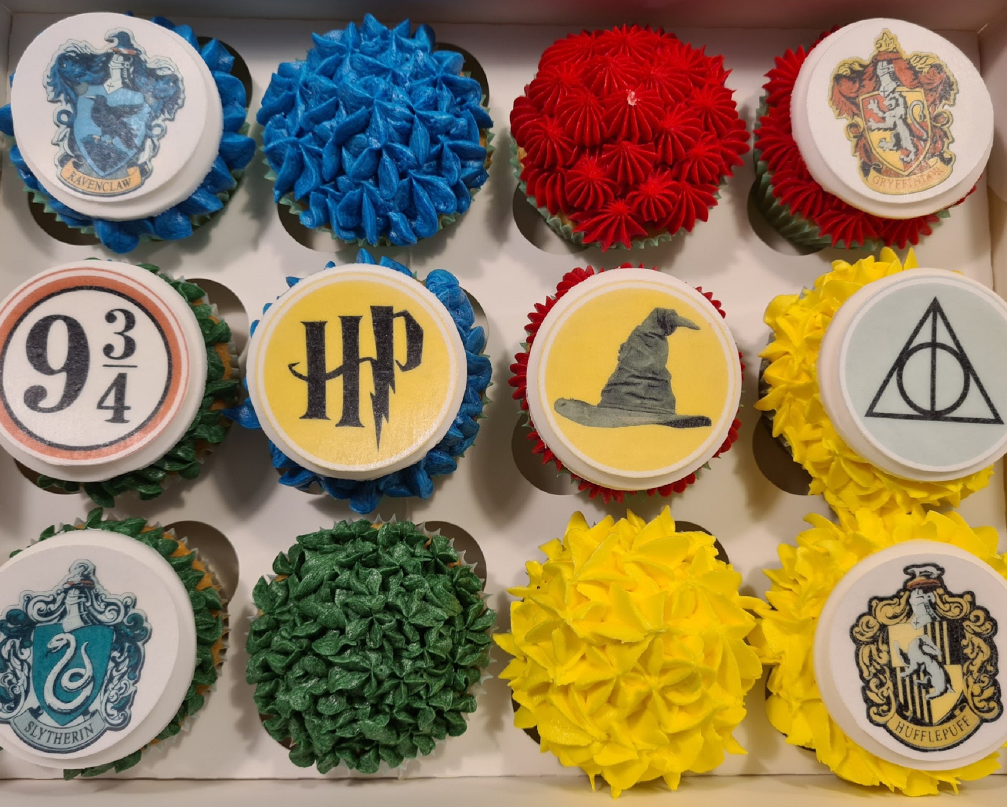 Harry Potter cupcake toppers printed on wafer paper x 12 Etsy