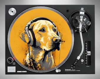 Golden Labrador Slipmats DJ Vinyl Record Turntable Individual or a Pair Golden Labrador Retriever Lover