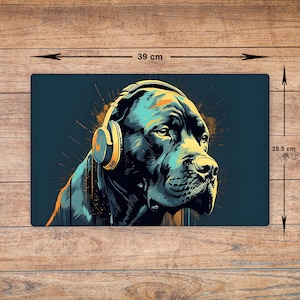 Cane Corso Glass Cutting Board: Dog Lover Gift, Worktop Saver