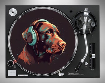 Chocolate Labrador Slipmats DJ Vinyl Record Turntable Individual or a Pair Chocolate Labrador Retriever Lover