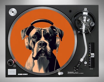 Boxer Dog Slipmats DJ Vinyl Record Turntable Individual or a Pair