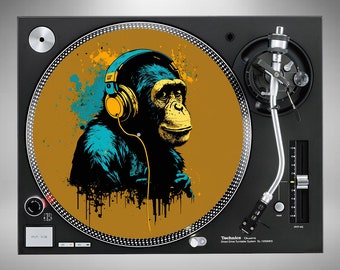 Chimpanzee DJ Slipmat Vinyl Record Turntable Individual or a Pair