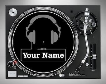 Personalised Name DJ Slipmat Vinyl Record Turntable Individual or a Pair