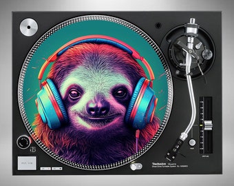 Sloth Slipmats DJ Vinyl Record Turntable Individual or a Pair