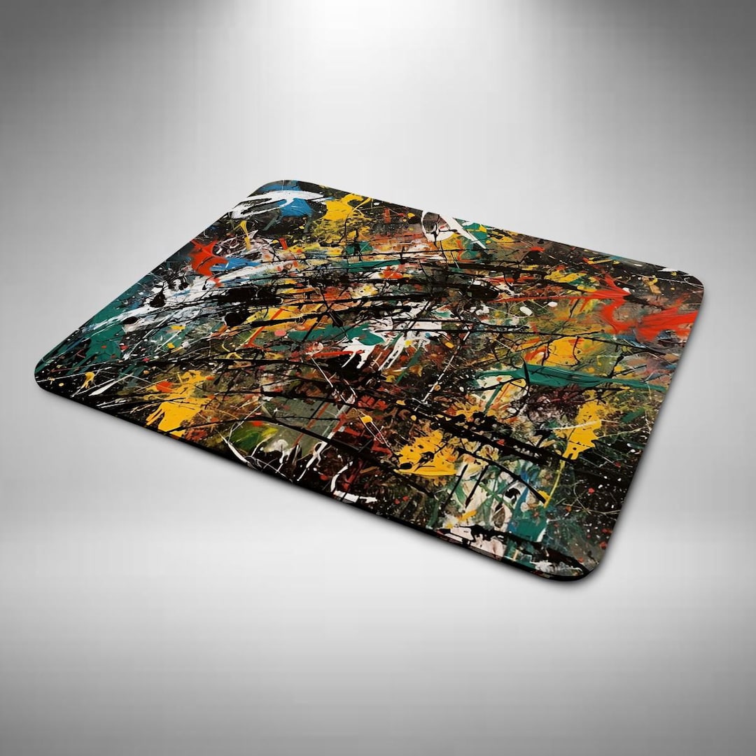 Splashed Mouse Paint Splatter Mouse Mat Paint Splash Mouse Pad for Artist Abstract ...