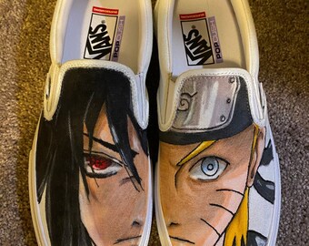 naruto vans slip ons