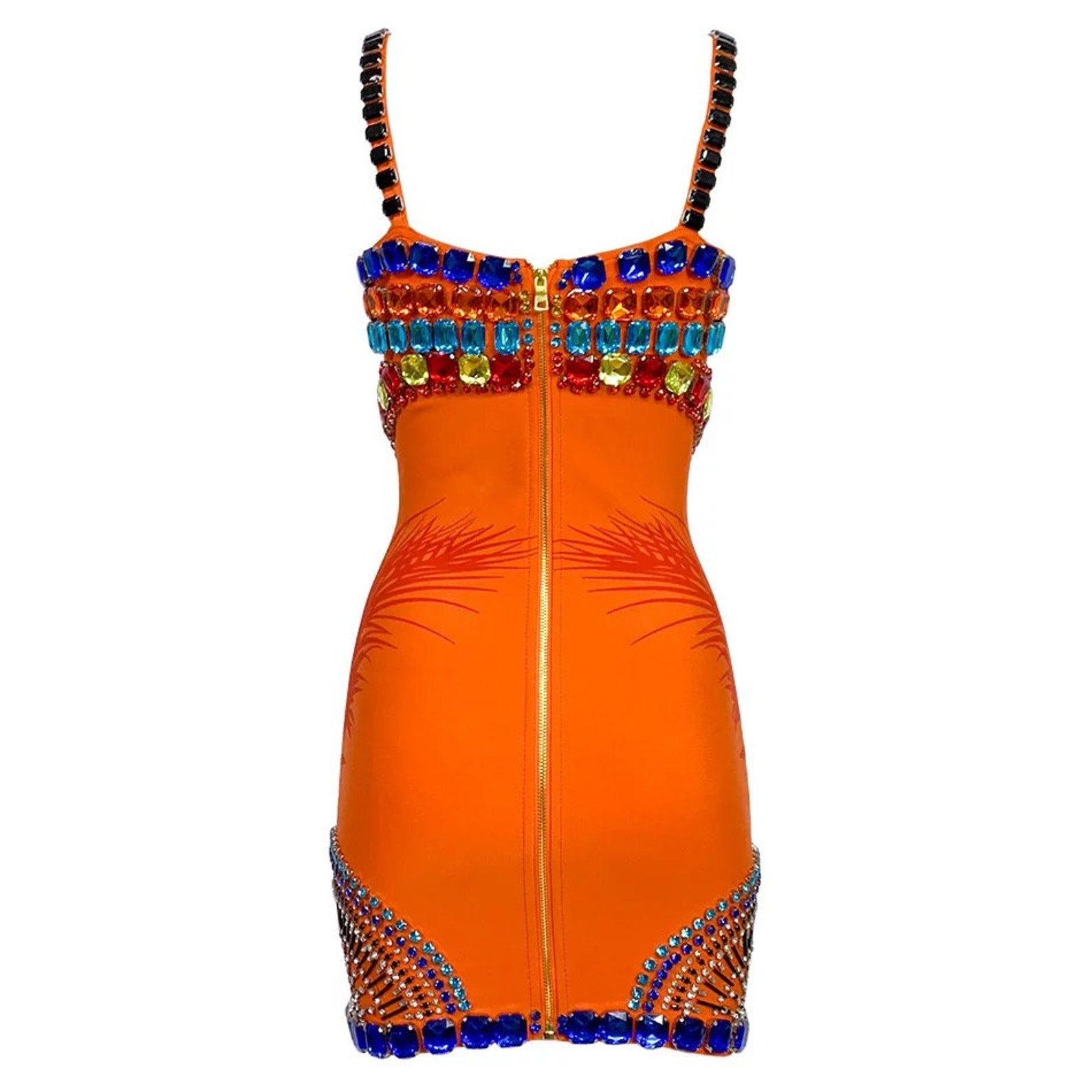 Crystal Embellished Bandage Dress Etsy