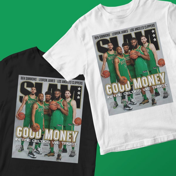 Boston Celtics Slam Magazine Shirt - In The Celtics We Trust Vintage Basketball Shirt, NBA Graphic Tshirt, Jayson Tatum, Jaylen Brown