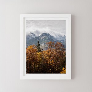 Slowenien Herbst Berge Druck, Herbst Landschaft Fotografie, Natur Wandkunst, Reise Poster