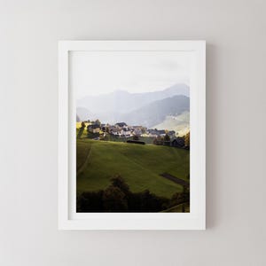 Slovenia Small Village Print, Landscape Photography, Nature Wall Art, Travel Poster