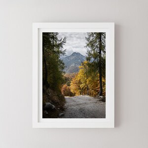 Slowenien Herbst Berge II Druck, Herbst Landschaft Fotografie, Natur Wand Kunst, Reise Poster