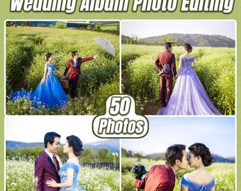 Servizio di fotoritocco per matrimoni: correzione del colore, rimozione di oggetti, ritocco