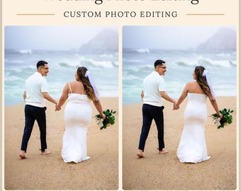Servicio de retoque fotográfico para bodas: Adelgazamiento y contorno corporal natural.