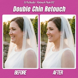 Professional Photo Editing: Double Chin Removal & Jawline Refinement