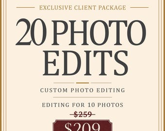 Bulk Photo Retouching Service: 20 Photos for Newborn Sessions, Wedding Albums and Studio Portraits